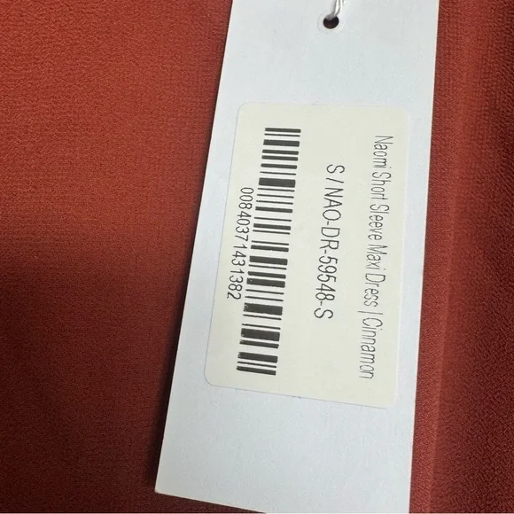 NWT Baltic Born Naomi Short Sleeve Maxi Dress in Cinammon Brown Small - Picture 5 of 7